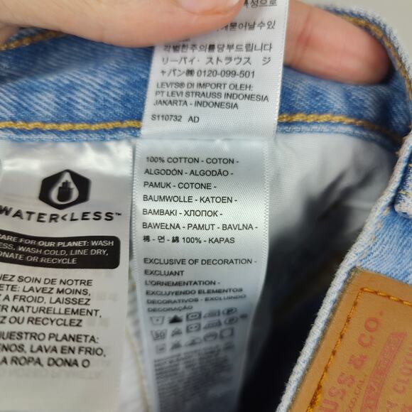 Levis 501 Jeans Womens 27 Ojai Ring Straight Leg Button Fly Knee‎ Rips - Picture 8 of 10